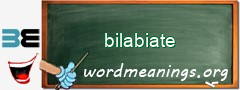 WordMeaning blackboard for bilabiate
